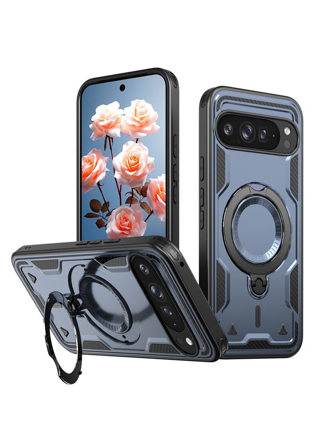 S-TOP Case For Google Pixel 9 / 9 Pro PC Hybrid TPU Armor MagSafe Ring Holder Phone Case - Image 1