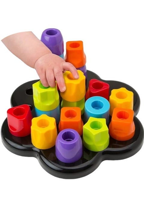 Tots First Chunky Pegs & Pegboard for Developing Motor Skills 3D Puzzles Bricks Palace Toy pegs Kits Educational Toy For Kids