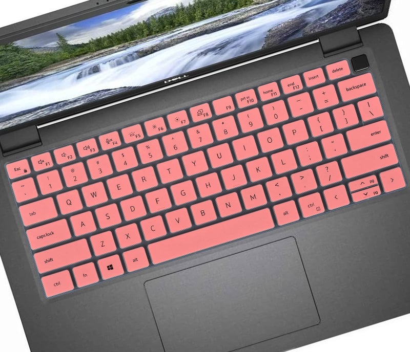 CASEDAO Keyboard Cover Skin for 14" Dell Latitude 7450 7440 7430 7420 7410 Notebook, Dell Latitude 5450 5440 5430 5431 5420/Dell Latitude 7520 15.6"/Dell Latitude 9510 9520 9420 9430 9440 Cover-Pink - Image 1