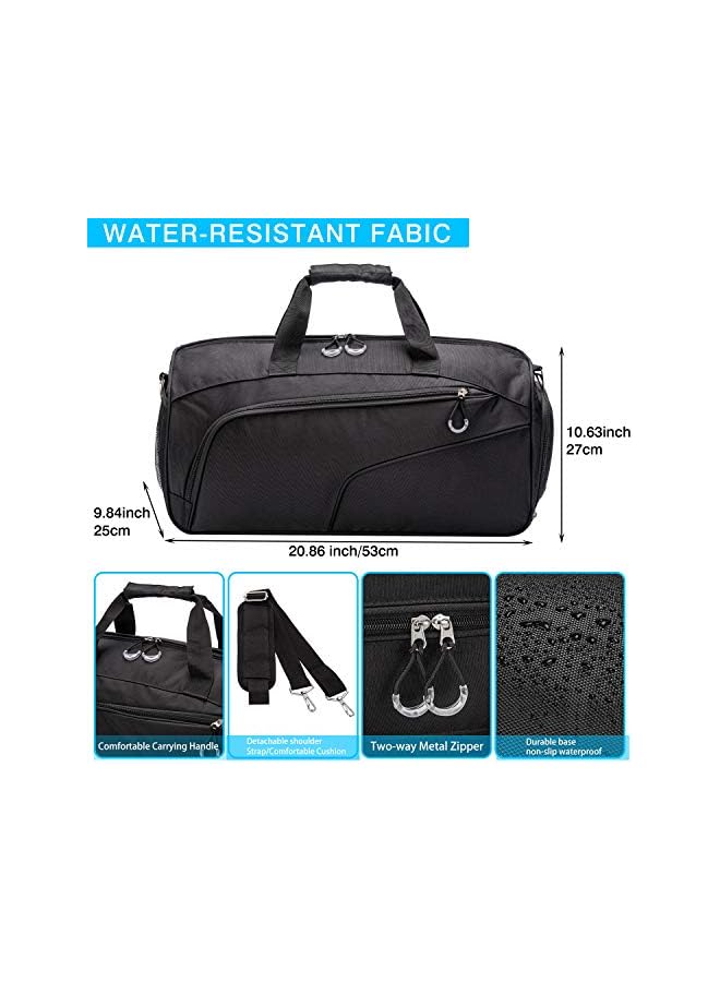 PROMASS Sports Gym Bag with Shoes Compartment &Wet Pocket Gym Duffel Bag Overnight Bag for Men and Women - Image 5