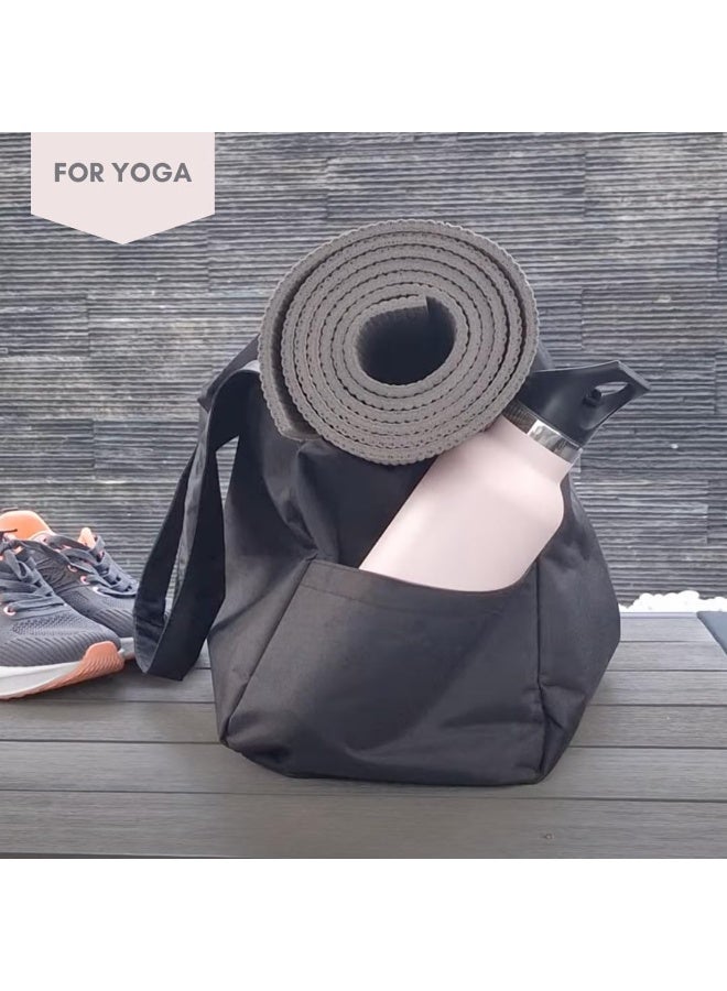 Soofam Gym Bag for Women – Duffel Bag with Separate Shoe Compartment, Wet Pocket, Multiple Inner Pockets, Water Bottle Holder, and Yoga Mat Strap - Image 3