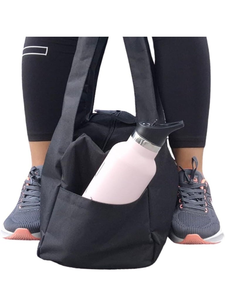 Soofam Gym Bag for Women – Duffel Bag with Separate Shoe Compartment, Wet Pocket, Multiple Inner Pockets, Water Bottle Holder, and Yoga Mat Strap - Image 5