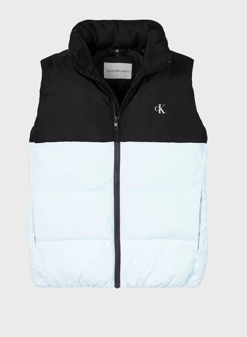 Calvin Klein Jeans Kids Color Block Puffer Vest Jacket