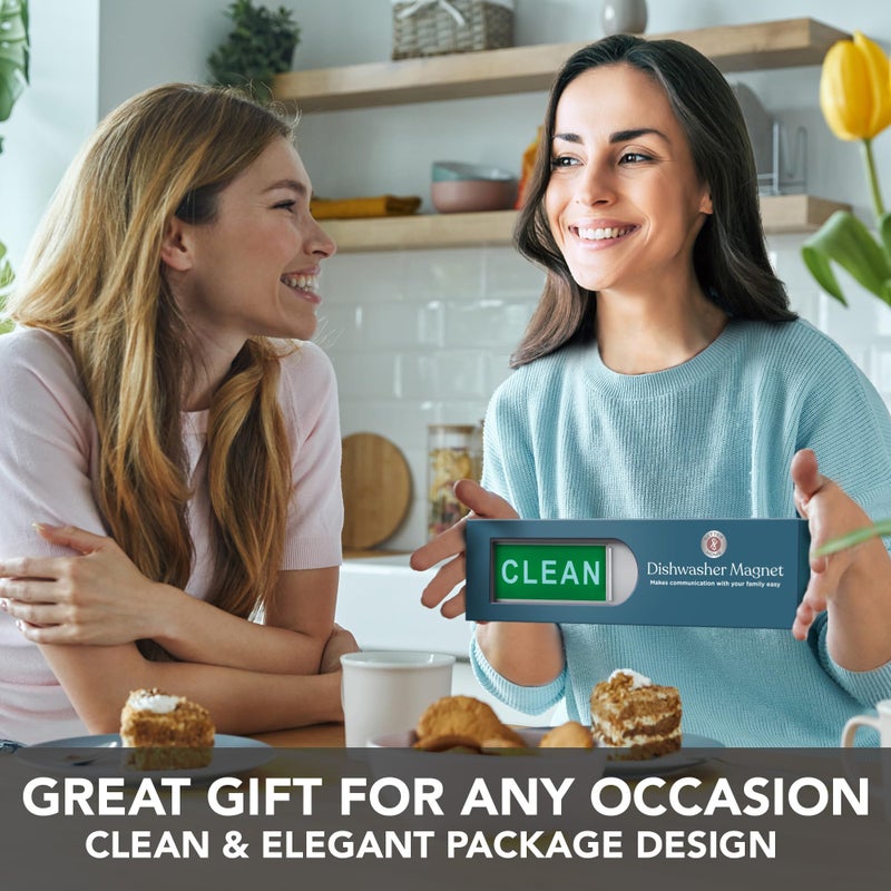 SETTER HOME Premium Clean Dirty Dishwasher Magnet, Dirty Clean Sign for Dishwasher Easy to Read and Strong Slide for Changing Signs, Heavy Duty Magnet with Optional Stickers (Red & Green (Silver)) - Image 5