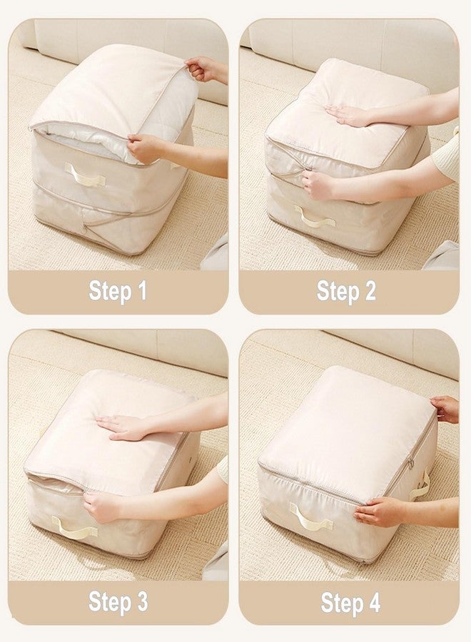 JUPITER WARRIOR Ultra Space Saving Self Compression Organizer, 2025 New Large Capacity Storage Bag, Self Compression Heavy Duty Organizer for Comforters Blankets Bedding Duvet (Gray Thin Version, X-Large(54x42x60cm)) - Image 2