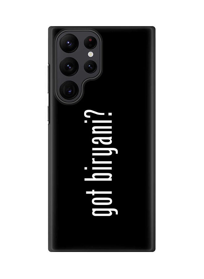 Stylizedd Case for Samsung Galaxy S22 Ultra 5G Snap Case Slim Snap Classic Series Shield Matte Finish Print - Got Biryani?