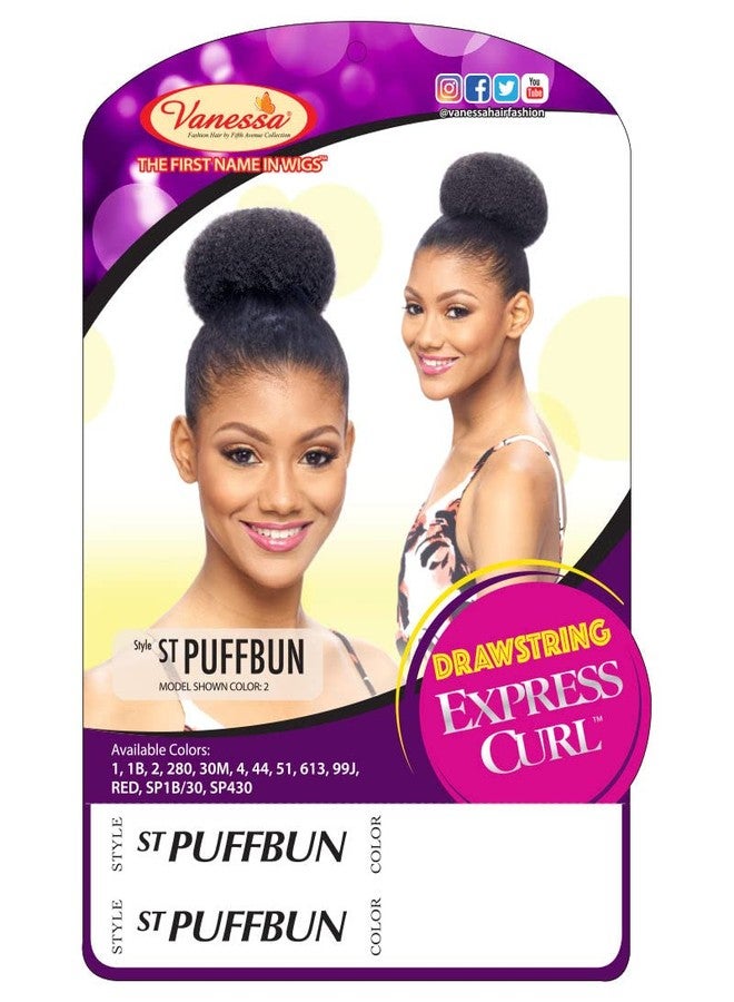 VANESSA Express Curl XShort Length Bun Style Synthetic Drawstring Hairpiece - ST PUFFBUN (SP1B/30) - Image 4