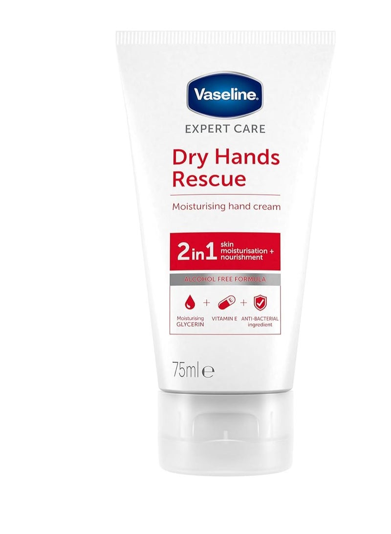 Vaseline Expert Care Dry Hands Rescue 2 in 1 Cream - 75ml