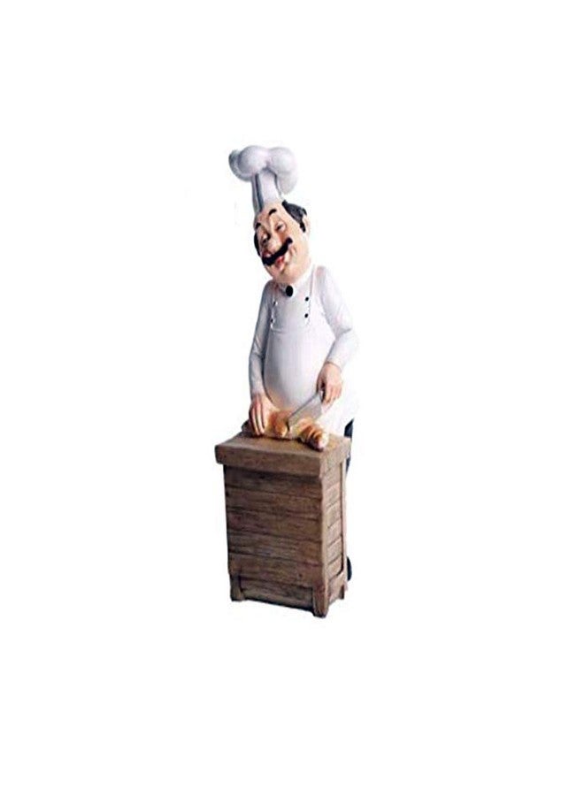 SMANTA Chef Slicing Loaf Decorative Statues - 3D Resin Home Countertop Table Decoration for Country Cottage Decor & Gourmet Kitchen Decorations - Image 1