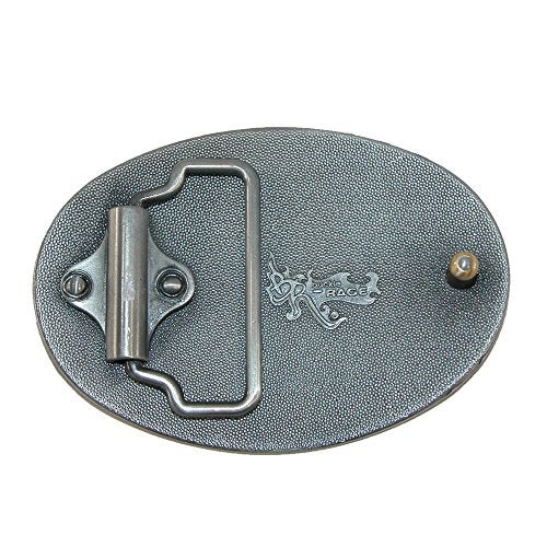 CTM Floral Print Belt Buckle, Silver - Image 2