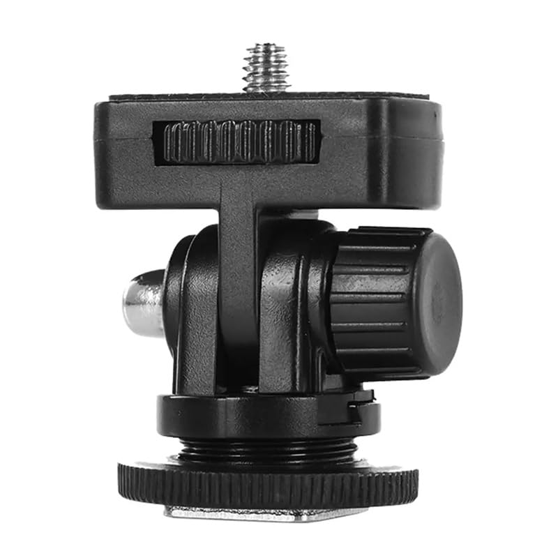 SHOPEE Adjustable Angle Pole Swivel Hot Shoe Mount 1/4" Screw Hot Shoe Mount Adapter for Mounting Video Camcorder Monitors (Pack of 1) - Image 1