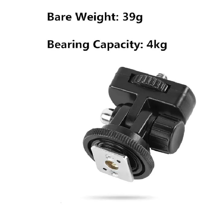 SHOPEE Adjustable Angle Pole Swivel Hot Shoe Mount 1/4" Screw Hot Shoe Mount Adapter for Mounting Video Camcorder Monitors (Pack of 1) - Image 5
