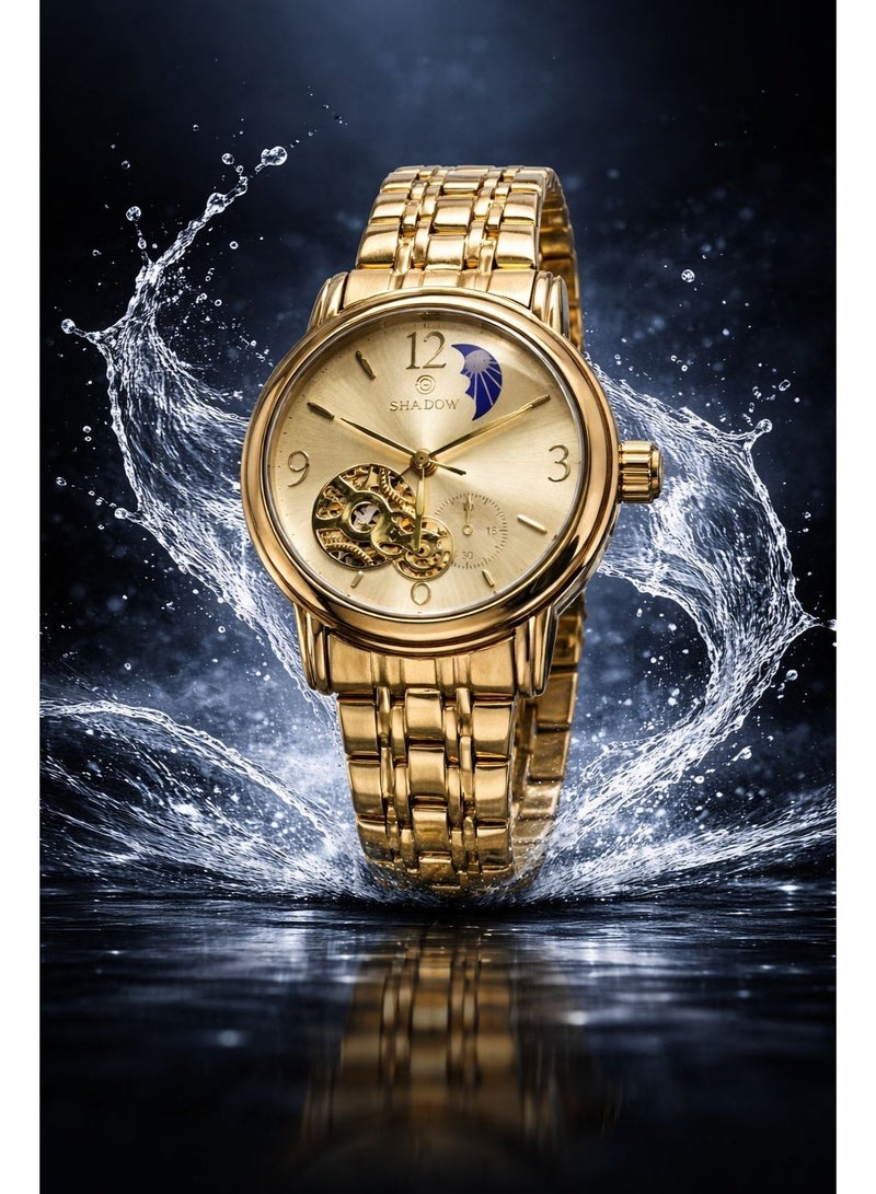 SHADOW Luna Grace AS81019 Automatic Women’s Watch Gold Stainless Steel Skeleton Dial Luxury Ladies Wristwatch - Image 4