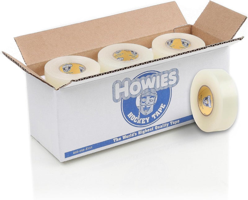 Howies Clear Hockey Tape | 1" Clear Sock & Shin Pad Tape for Hockey, Soccer, Lax, Sports | Multiple Pack Sizes | Strong Grip, Durable, Long-Lasting | Made in USA - Image 1