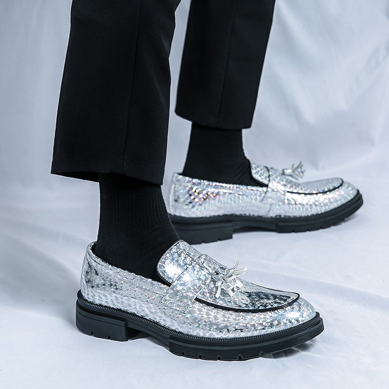 Men'S Shoes Large Size Men'S Casual Leather Shoes Fashionable Men'S Tassel Leather Shoes Patent Leather Glossy Business Formal Leather Shoes - Image 3