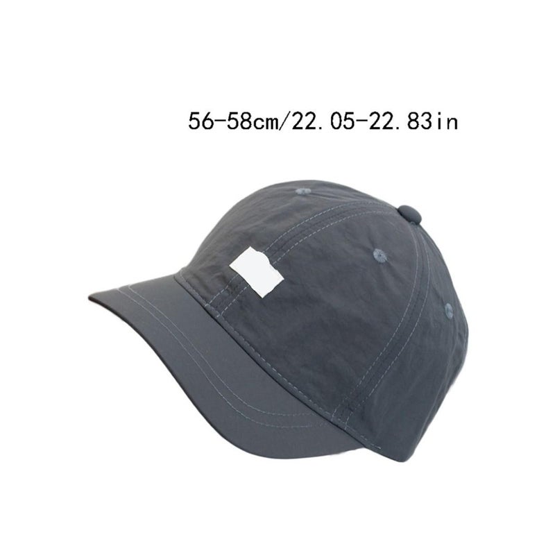 Coffee Color Short Brim Baseball Cap Casual Cotton Quick Dry Peaked Hat - Image 3