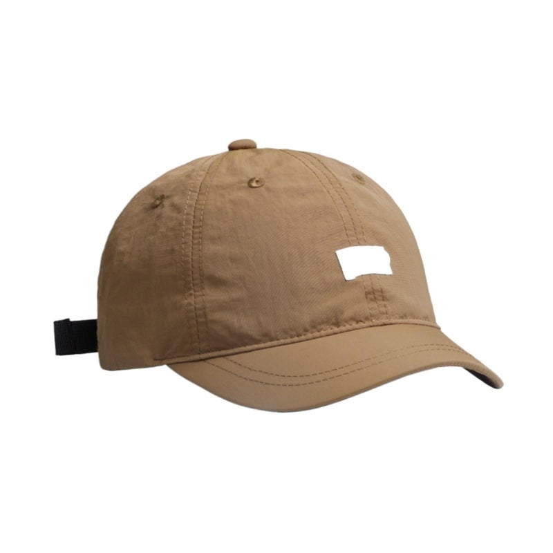 Coffee Color Short Brim Baseball Cap Casual Cotton Quick Dry Peaked Hat - Image 2