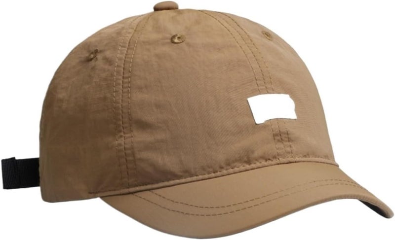 Coffee Color Short Brim Baseball Cap Casual Cotton Quick Dry Peaked Hat - Image 1