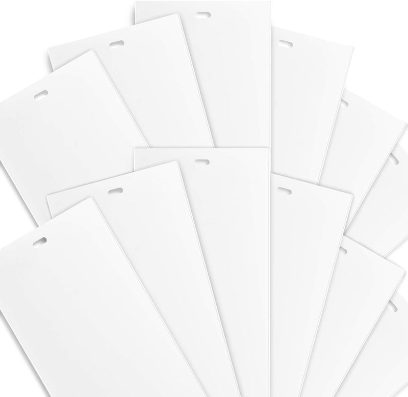 DALIX White Vertical Replacement Blinds Slats Sliding Door Window Patio (12 Pack) - Image 1