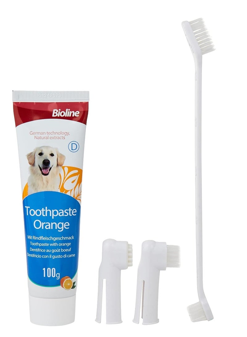 Bioline Dental Care Set, Cleans Teeth and Freshens Breath Orange Flavor -100 Gm - Image 5