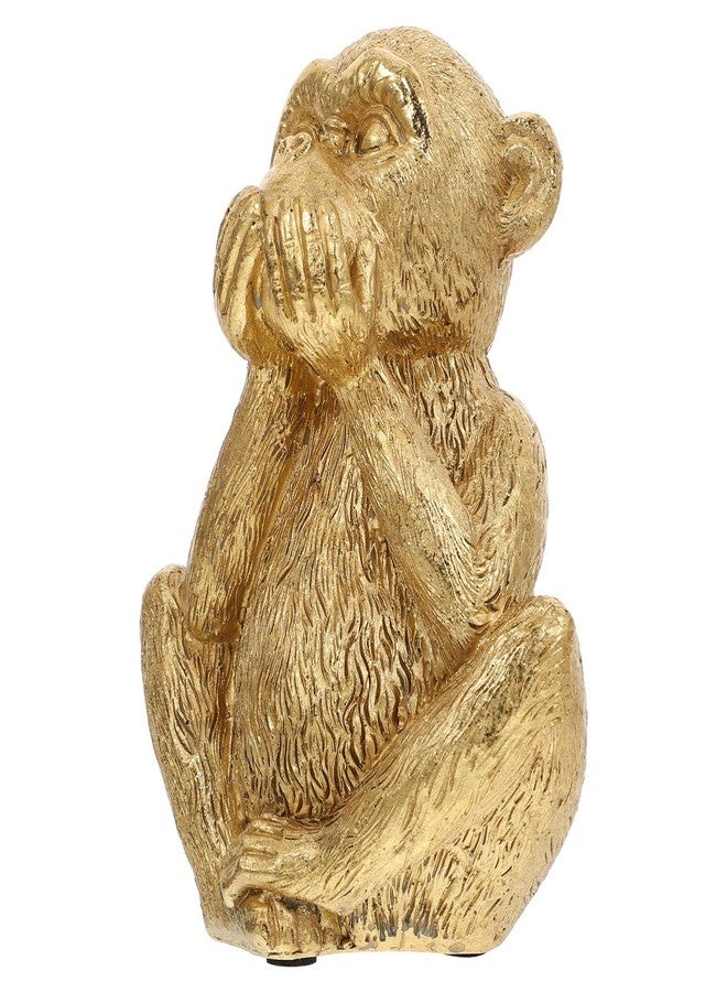 HOMSFOU Resin Monkey Figurine Three Wise Monkeys Hear No Evil See No Evil Speak No Small Decorative Sculpture for Home Office Desk Display 5.7X4.5X3.5 Inches - Image 1
