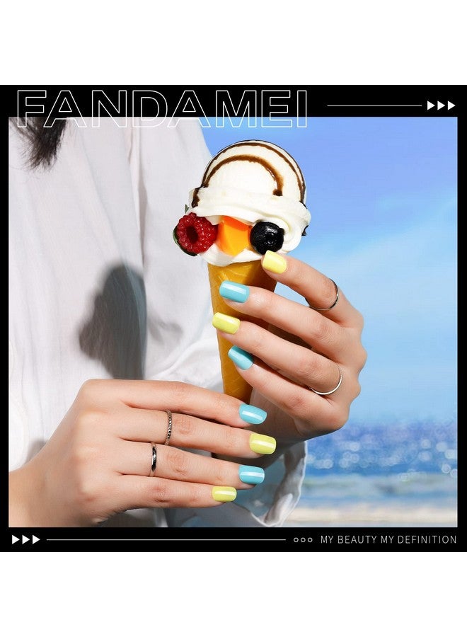 FANDAMEI Press on Nails Short, 24 Packs 576PCS Small Short Round Press on Nails, 24 Glossy Color Small Fake Nails, Glue on Nails with 7g Nail Glue, 24 Color False Nail for Small Nails and hands - Image 4