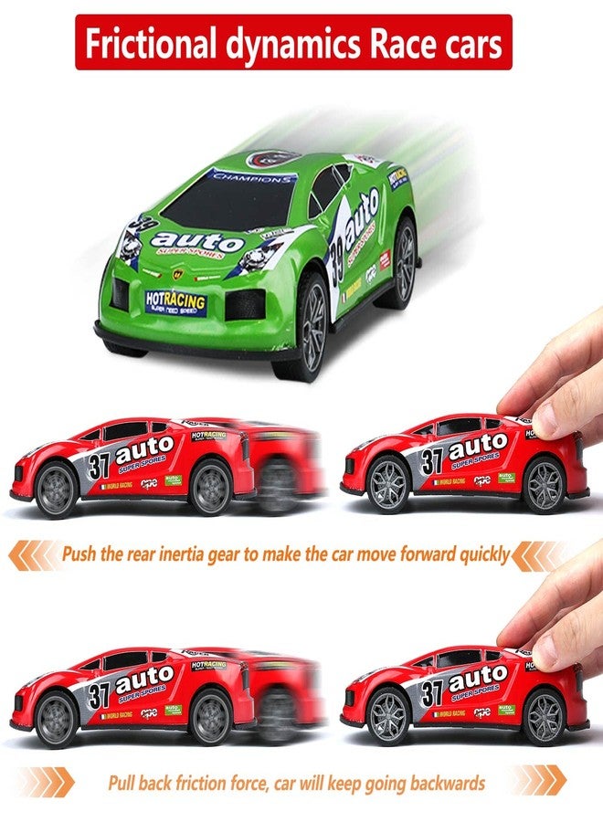 ZOHANINDL 7 inch Friction Power Car Toys Set, Push and Go Pull Back Trucks Wind up Race Car 3 Pack Suitable for Toddlers 3 4 5 6 7 Year Old Kids Toys for Boys and Girls Birthday Party - Image 4