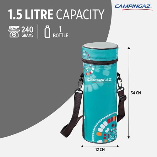 Campingaz 1.5L Bottle Cooler – Keeps Ice Cold for 4 Hours, Polyester Cooler for Drinks, Easy Zip Closure, 4L Capacity - Image 2