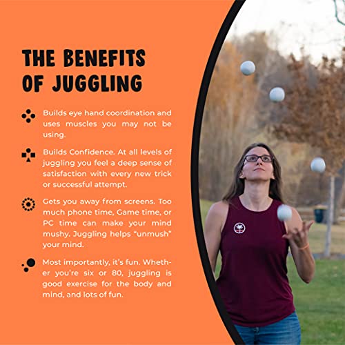 Zeekio Lunar Juggling Balls - [Set of 3], Professional UV Reactive, 6-Panel Balls, Synthetic Leather, Millet Filled, 110g Each, White/Blue - Image 5