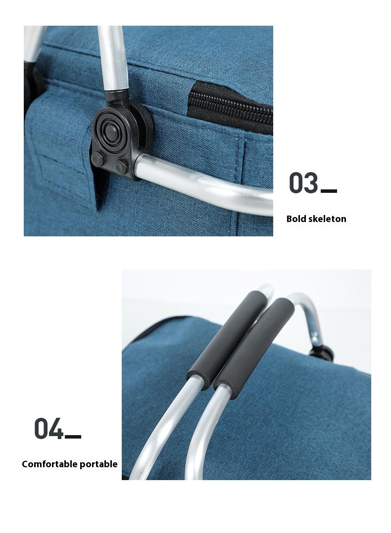 Bluejw Picnic Basket 20L Portable Collapsible Cooler Bag Grocery Bag Shopping Basket With Aluminium Handles For Shopping, Travel, Camping  - Image 5