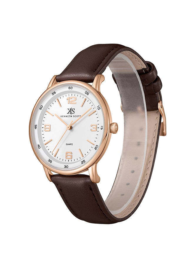 كينيث سكوت ساعة يد رجالية تناظرية من البولي يوريثين - Image 2