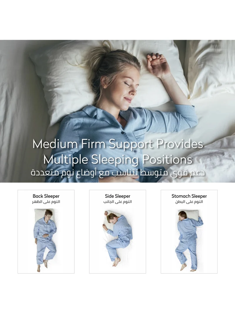 Donetella White-1000G (Pack of 4) Bed Pillow, 4 Pieces, 1000 Gram Each, Size 50x75 cm, Luxury Down Alternative Filling, Soft Brushed Microfiber, Anti-Allergy, White, Pack of 4  | Best Price UAE