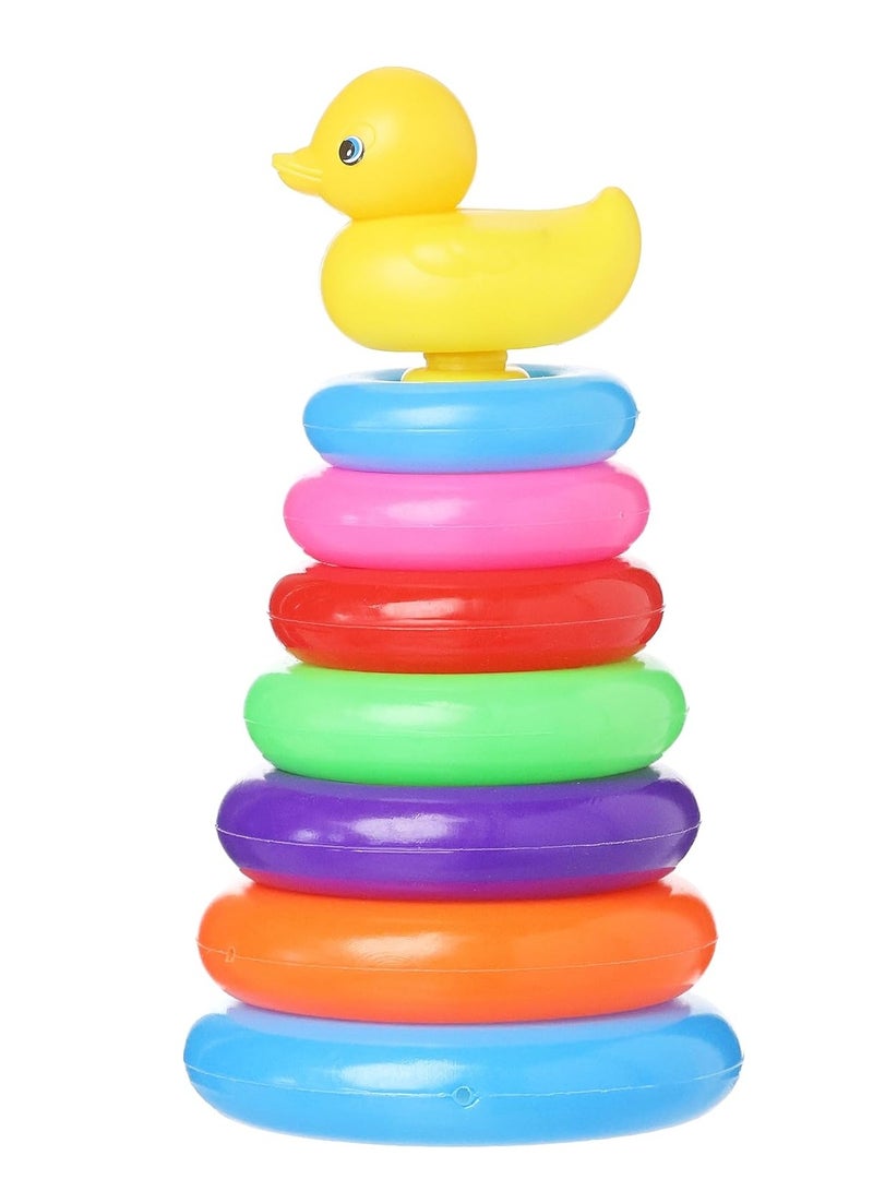 لعبة الحلقات الملونة للتكديس - Rainbow Stacking Ring - Image 1