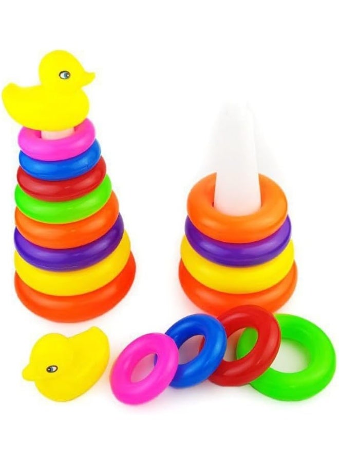 لعبة الحلقات الملونة للتكديس - Rainbow Stacking Ring - Image 4