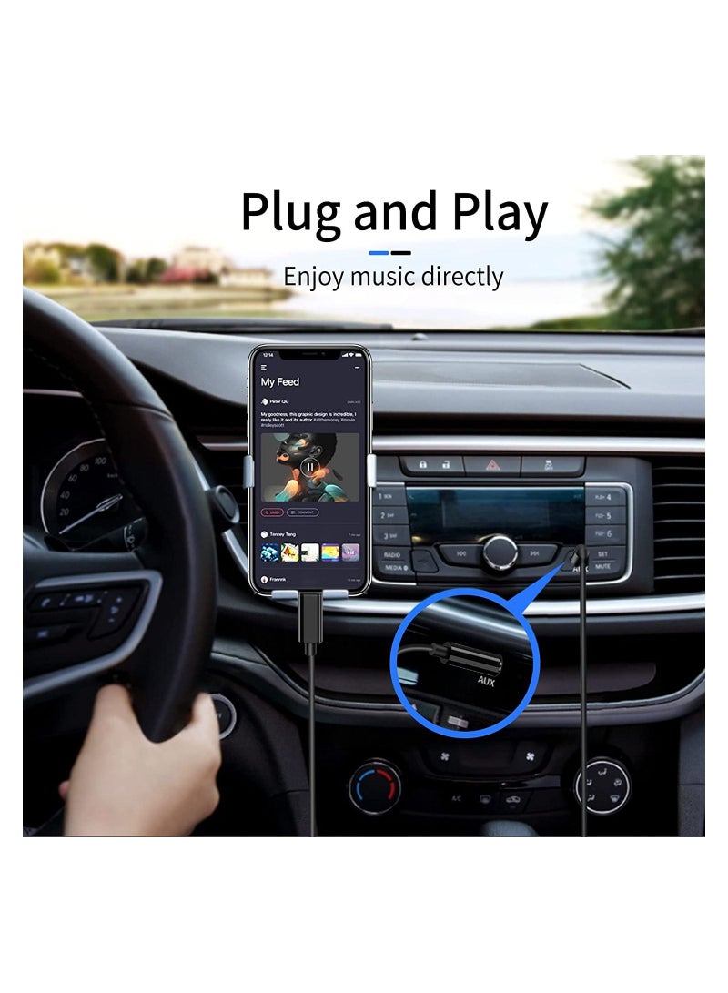 iPhone to 3.5mm Car Stereo AUX Male Cable, Lightning to 3.5mm, Audio Cord for iPhone 13 Mini Pro Max 12 11 Pro Max X XR 8 7 6 5 SE iPad iPod to Home Stereo/Speaker, 3.3FT - Image 5