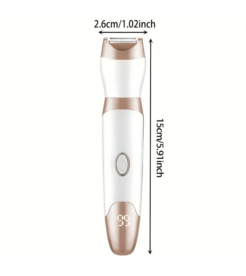 Rose Golden 5 in 1 Painless Women Intimate Trimmer Type C USB Fast Charging Body Shaver - Image 4