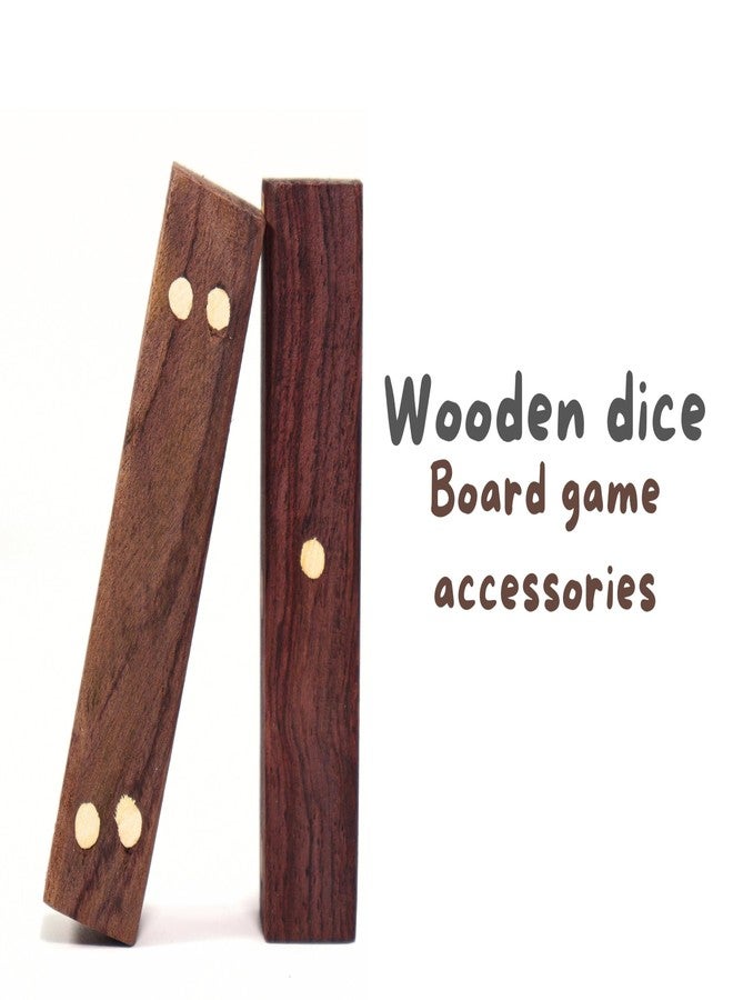 Pyengora Dayakattai Chausar Pachikalu Dice for Playing Ludo Snake Ladder Board |2 no Wooden Dices |Small Décor Pieces - Image 2