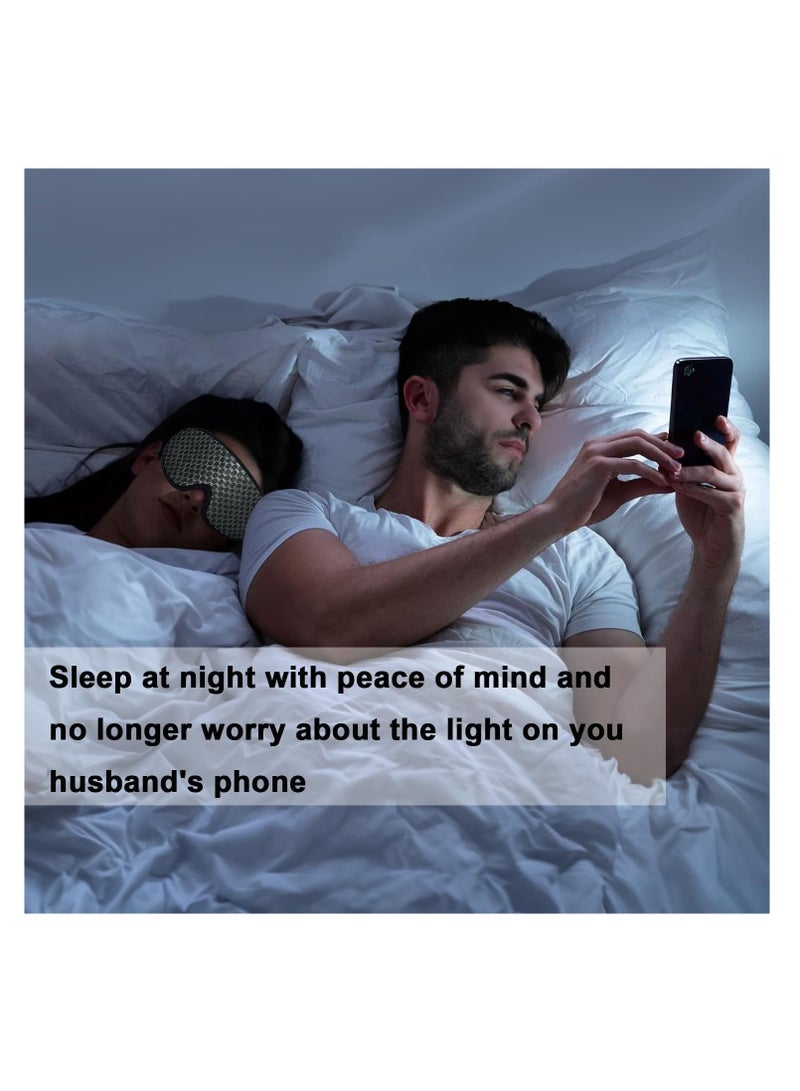 SYOSI 2PCS Black Sleep Eye Mask for Men and Women, Advanced 3D Contoured Memory Foam, 100% Light Blocking, Zero Pressure Blindfold, Ideal for Travel, Noon Break, Yoga - Adjustable and Comfortable  - Image 2