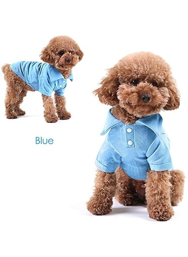 DURKU Breathable Dog T-Shirt Set - 4-Pack Medium Pet Shirts, Puppy Sweatshirts for Small to Medium Dogs and Cats (Blue, Green, Red, Orange) S - Image 4