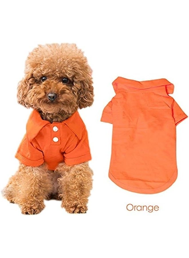 DURKU Breathable Dog T-Shirt Set - 4-Pack Medium Pet Shirts, Puppy Sweatshirts for Small to Medium Dogs and Cats (Blue, Green, Red, Orange) S - Image 5