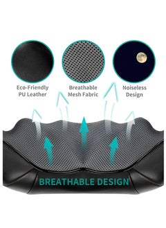 Fearlex Rechargeable Shiatsu Neck and Back Massager with Soothing Heat | Cordless Electric Deep Tissue 3D Kneading Massage Pillow for Pain Relief, Home, Office, and Car use with 2000 mAh Battery  - Image 4