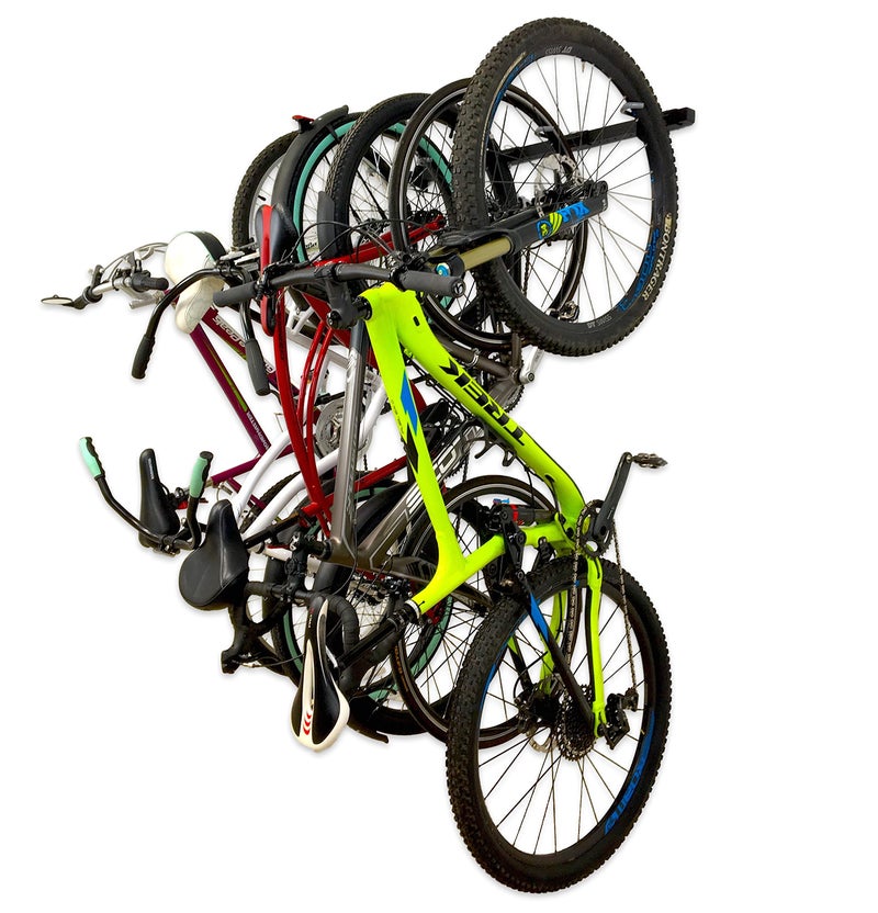 StoreYourBoard 5 Bike Storage Rack, Cycling Wall Mount Hook System, Home and Garage Adjustable Bicycle Hanging Organizer - Image 1