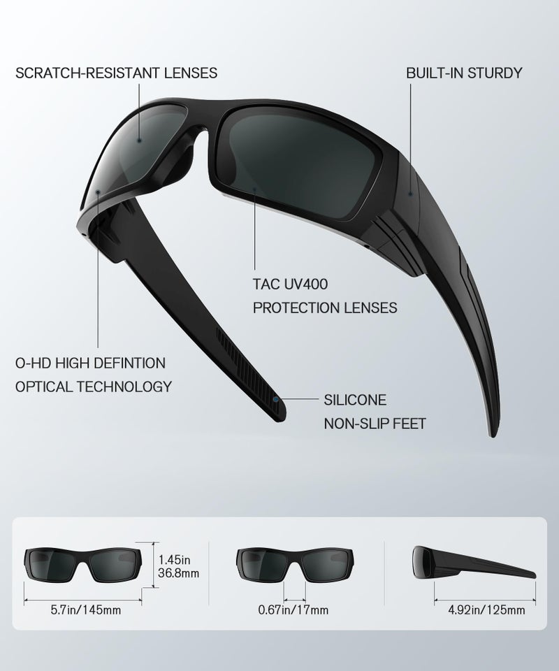 QALLY Sports Sunglasses-Men Polarized Mens-Sunglasses: Wrap Around Sun Glasses for Cycling Fishing with UV400 Protection - Image 4