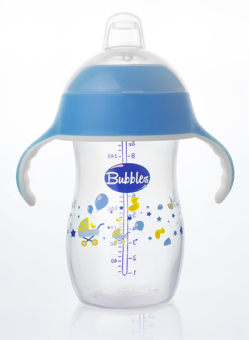 بابلز معلقة سيليكون للأطفال-ازرق & كوب بابلز للتدريب على الشرب 2×1 (لبنى) - متعددة الاشكال - Image 3