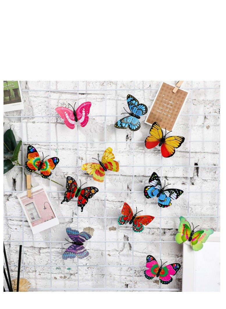 MOSH 3D LED Butterfly Decoration Night Light Sticker Single and Double Wall Light for Garden Backyard Lawn Party Festive Party Nursery Bedroom Living Room (24 Pieces) - Image 5