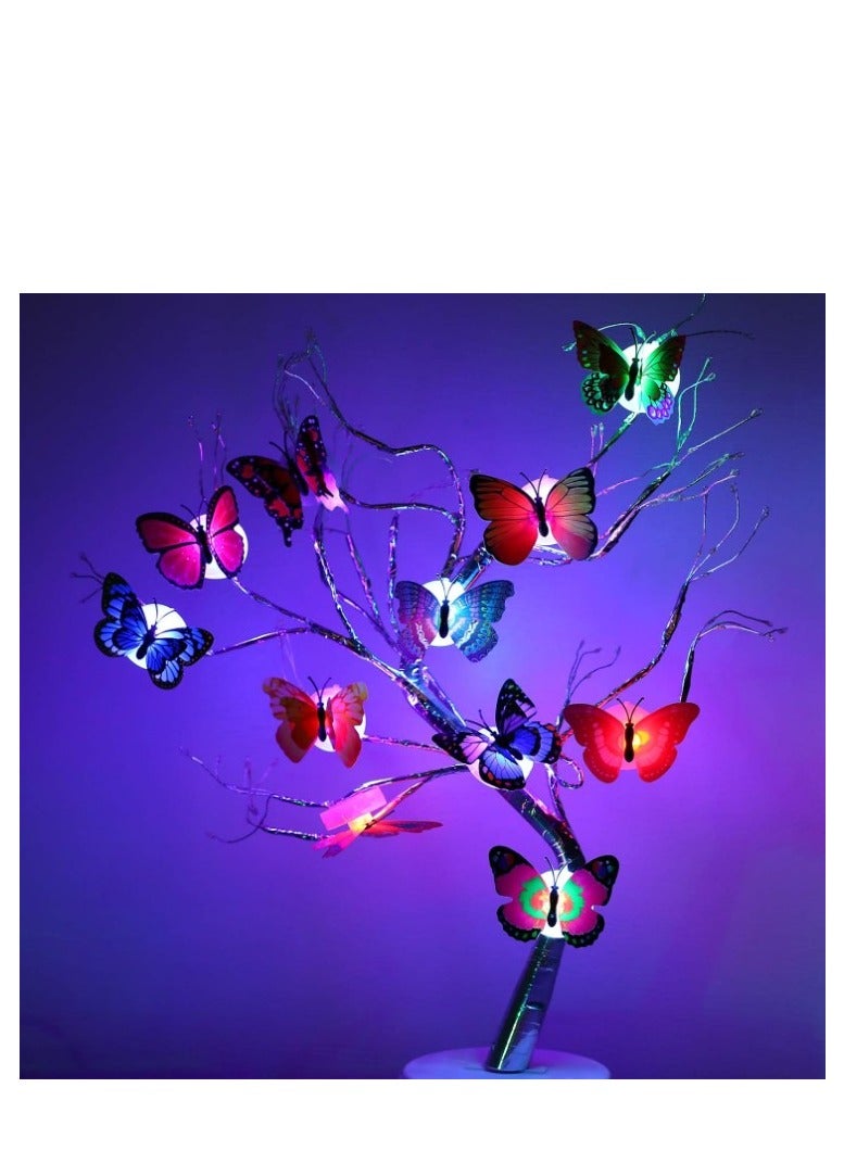 MOSH 3D LED Butterfly Decoration Night Light Sticker Single and Double Wall Light for Garden Backyard Lawn Party Festive Party Nursery Bedroom Living Room (24 Pieces) - Image 4