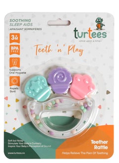 turtees Colorful Attractive Plastic Non-Toxic Teether Rattle & Shake  - Image 5