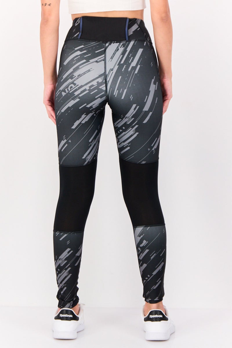 Reebok Women Tight Fit Brand Logo Running Tights, Multicolor - Image 3