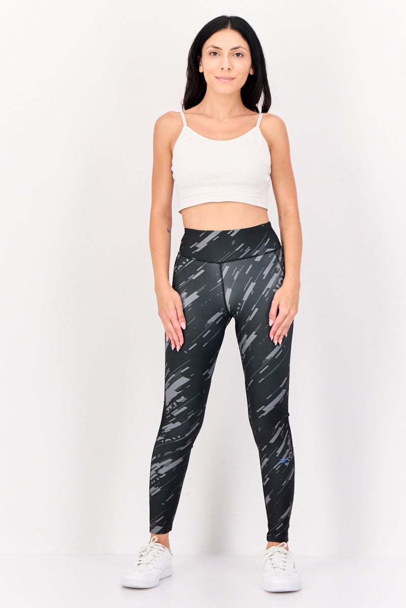 Reebok Women Tight Fit Brand Logo Running Tights, Multicolor - Image 4