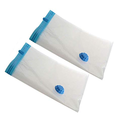 SONIQE Vacuum Storage Reusable Zip Lock Smart Space Saver Bags (Pack of 4) - Image 1